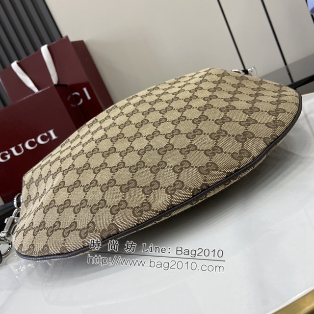 Gucci專櫃古馳最新款2025早春系列Body雙鎖扣手袋中號肩背包 jh2371型號：817420